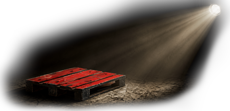 Rossobancale - Bancale rosso illuminato da un faro teatrale